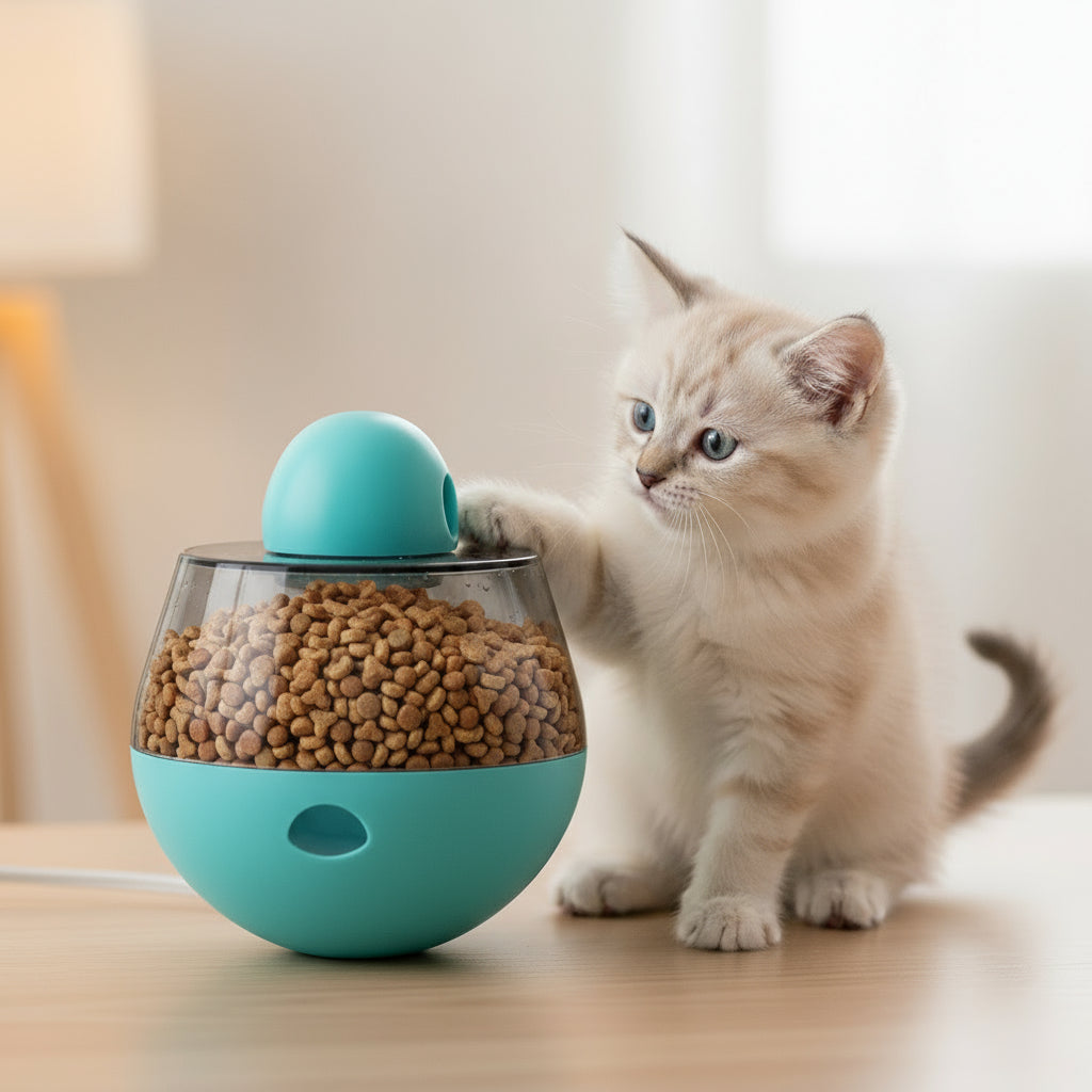 🐾 ¨Pet Leakage Food Feeder¨ Pelota Dispensadora de Premios para Gatos🐾