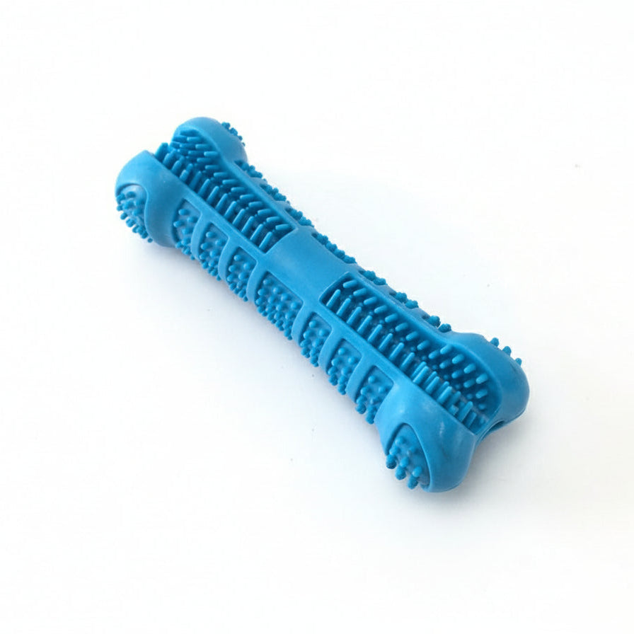 Cepillo Dental en Forma de Hueso para Perros - Limpieza 360° con Silicona Suave