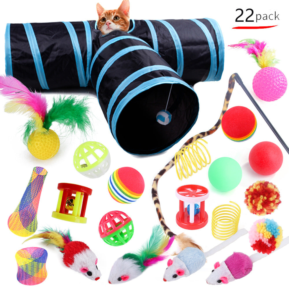 Set de 22 Juguetes para Gatos - Kit Completo de Entretenimiento y Estimulación