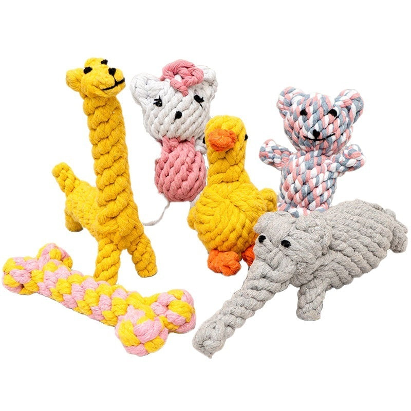 Juguete de Cuerda Anudada para Perros - Diseños Adorables de Animales