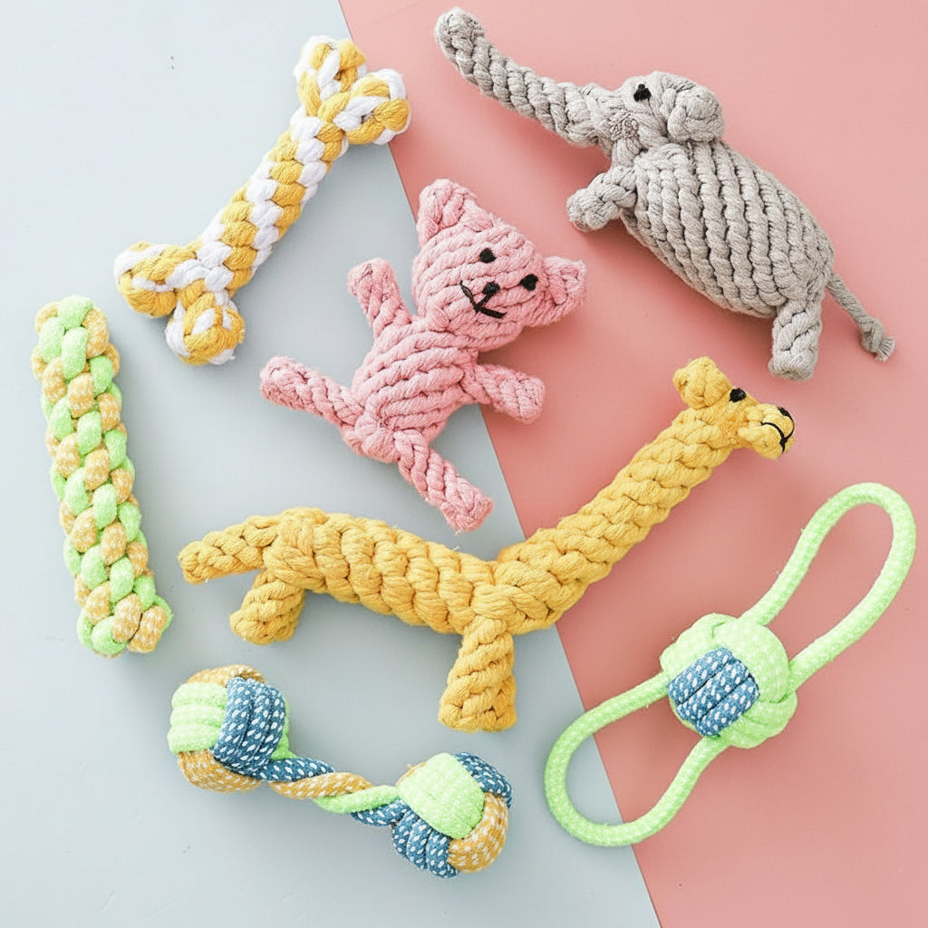 Juguete de Cuerda Anudada para Perros - Diseños Adorables de Animales