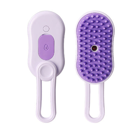 3 en 1 Cepillo Eléctrico con Vapor para Mascotas – Ideal para Gatos y Perros | Masaje, Aseo y Eliminación de Pelo