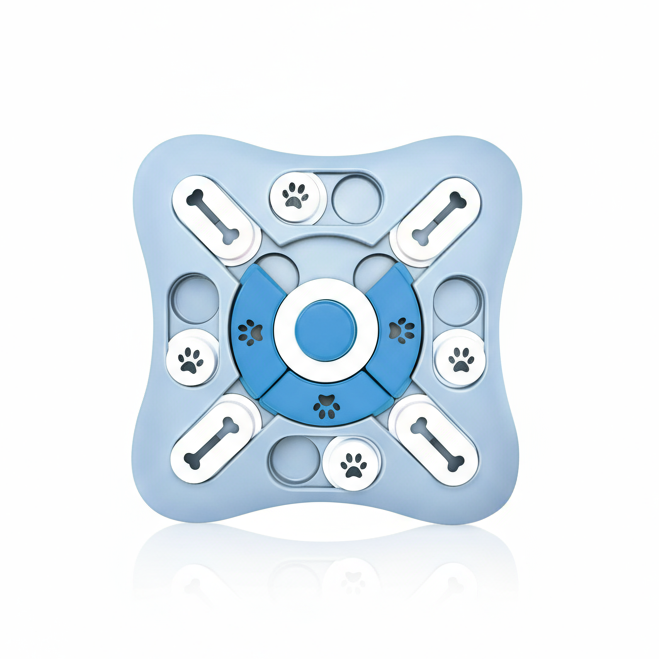 Juguete puzzle interactivo azul para perros - versión profesional