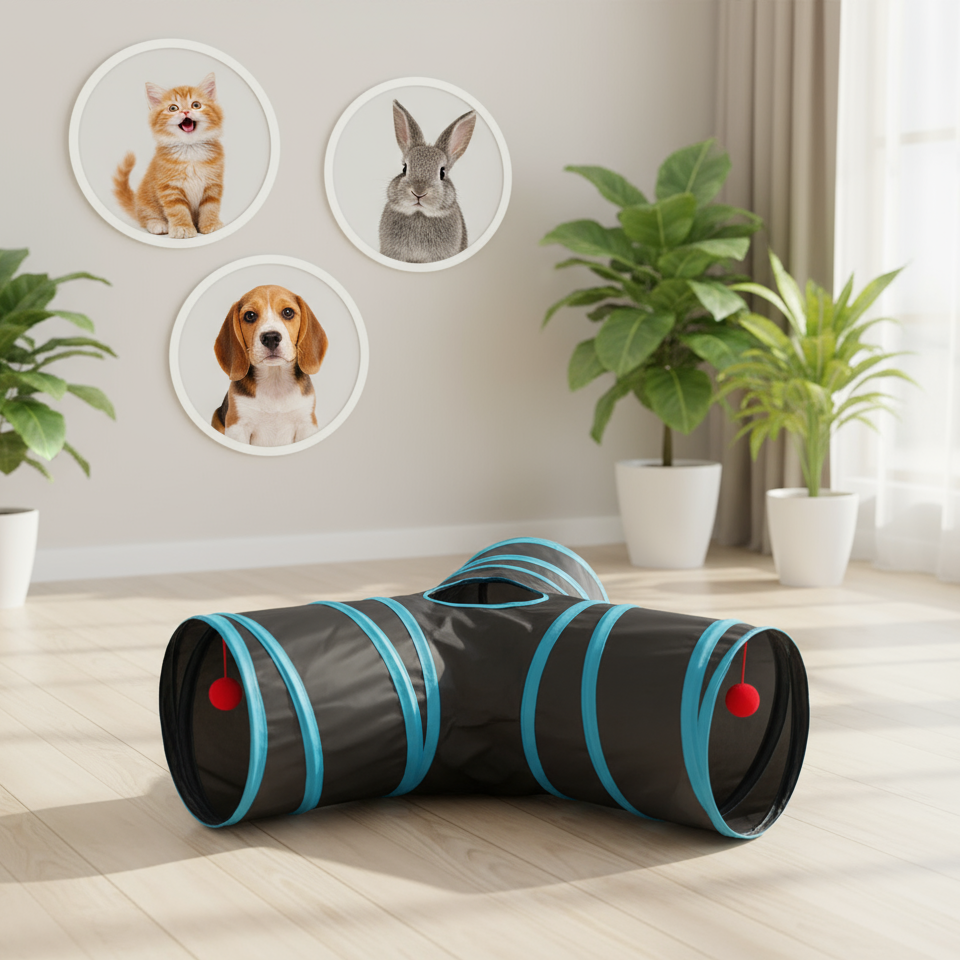 Túnel para mascotas - Variación con diferentes animales